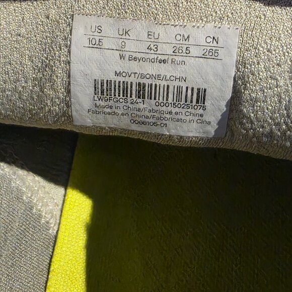Women's Size 10.5 - Lululemon BLISSFEEL Run 2 Running Shoe- Grey/Yellow - Picture 9 of 9